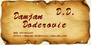 Damjan Doderović vizit kartica